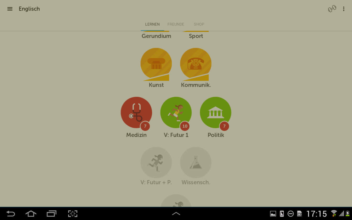 Learning a language with Duolingo
